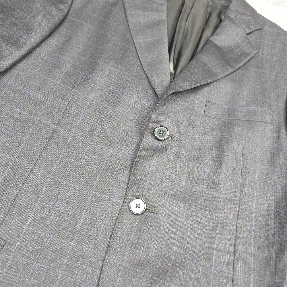 Ermenegildo‎ Zegna Suit Set 52R Trofeo Plaid Blazer 100% Wool